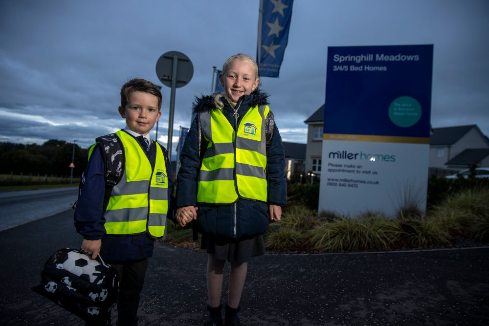 Miller Homes donate hi-vis vests to schoolchildren