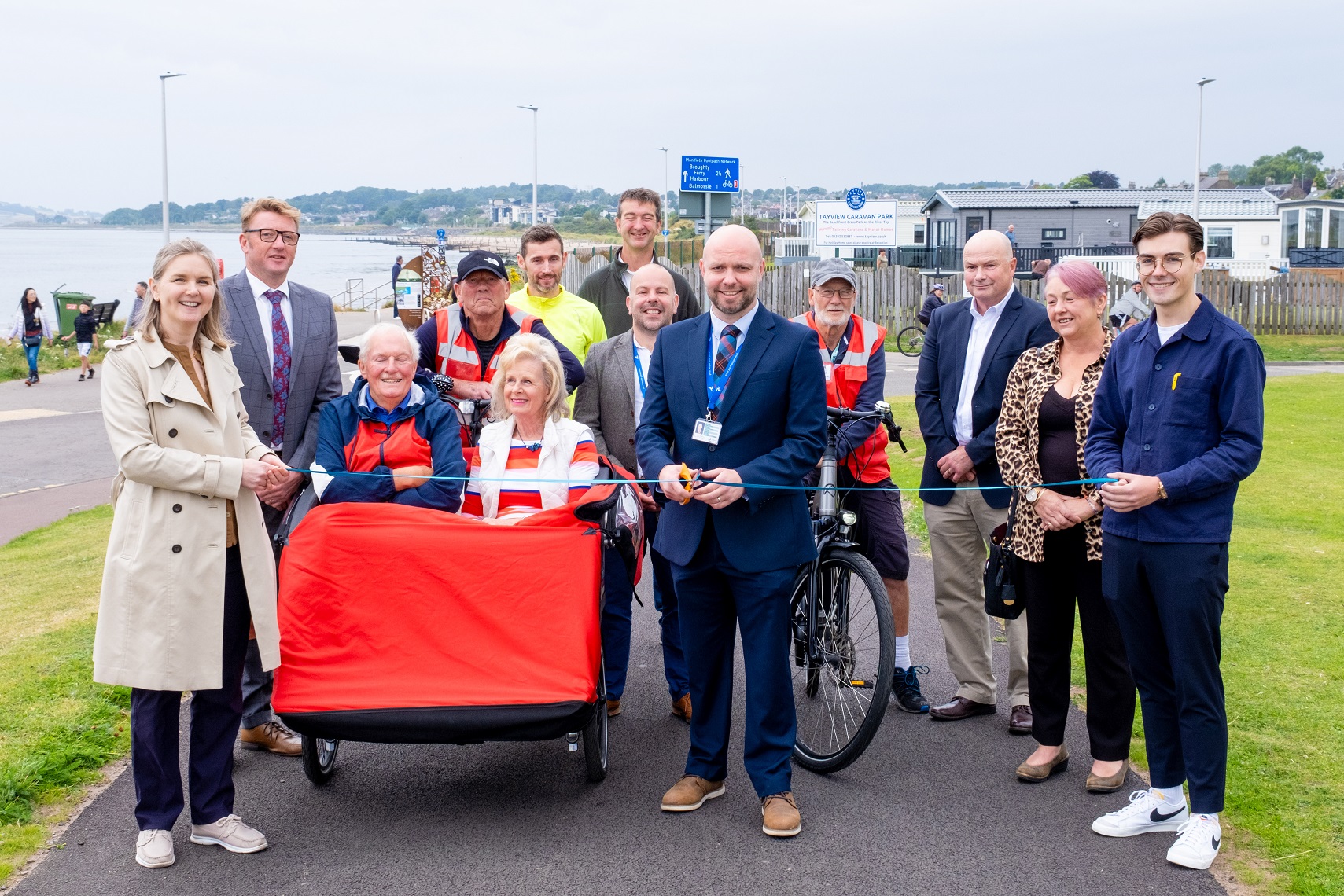 Improvements to national cycle network route in Angus officially opened