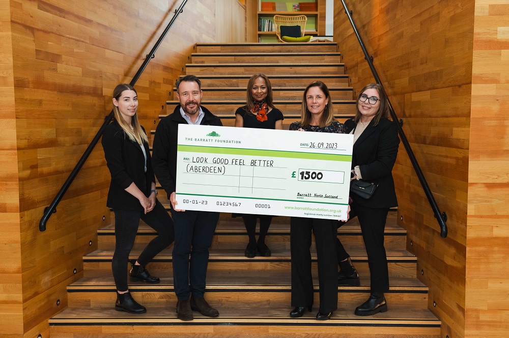 Barratt Homes donates £1,500 to Look Good Feel Better