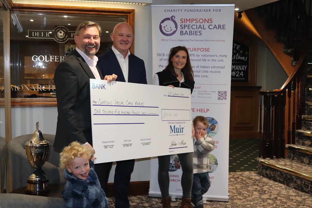 Muir Group donates £1500 to Simpsons Special Care Babies