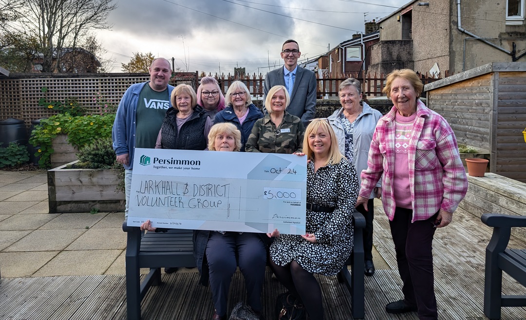 Larkhall volunteers land on donation from Persimmon