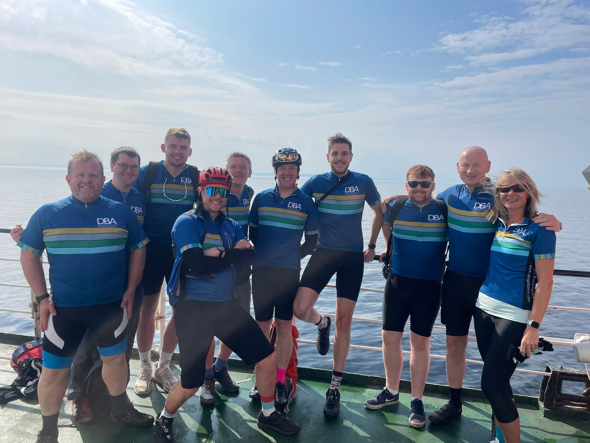 Team of cyclists from Dougall Baillie overcomes Five Ferry challenge