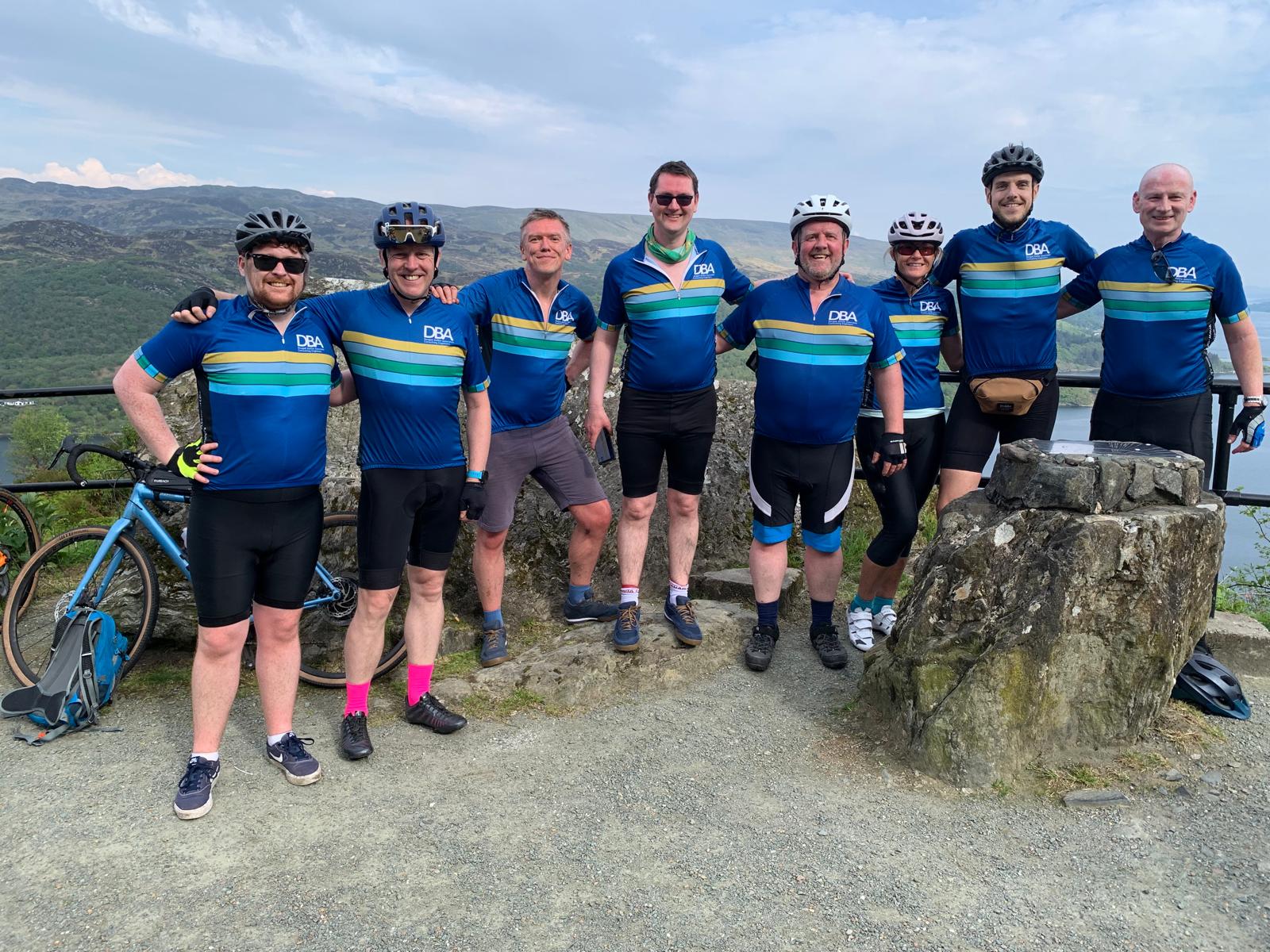 Team of cyclists from Dougall Baillie overcomes Five Ferry challenge