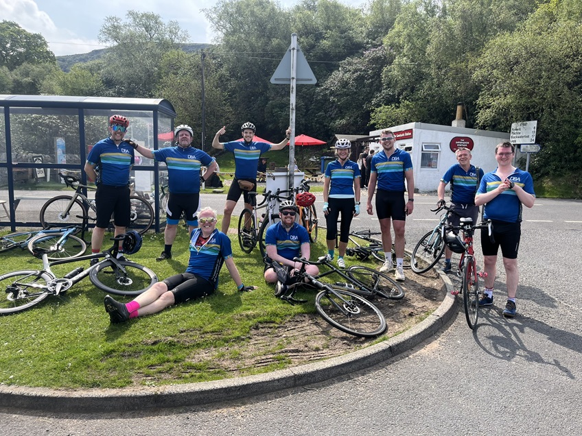 Team of cyclists from Dougall Baillie overcomes Five Ferry challenge