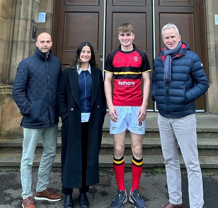 Lismore sponsors Stewart's Melville College's 1st XV rugby team