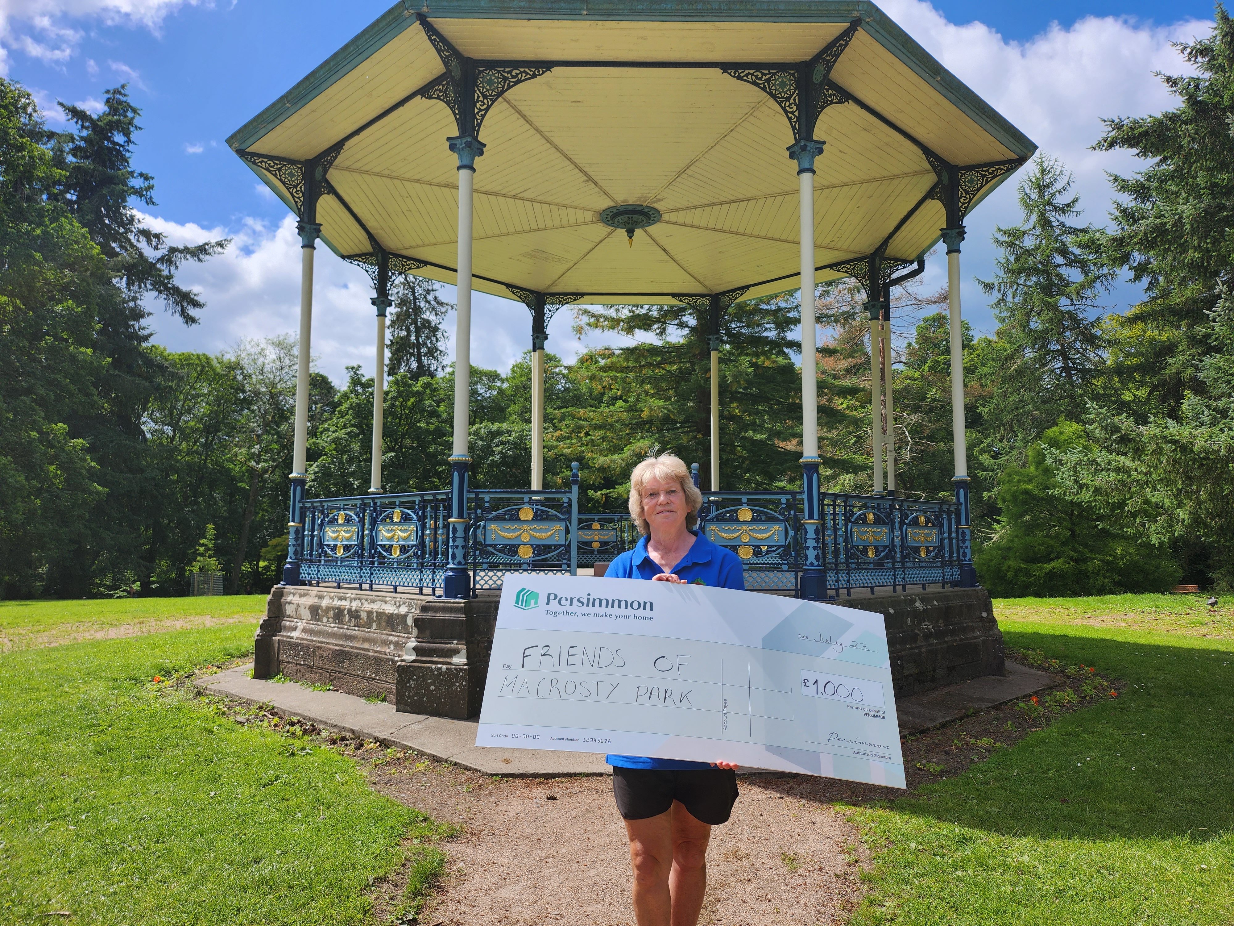 Friends of MacRosty Park receives £1,000 donation from Persimmon