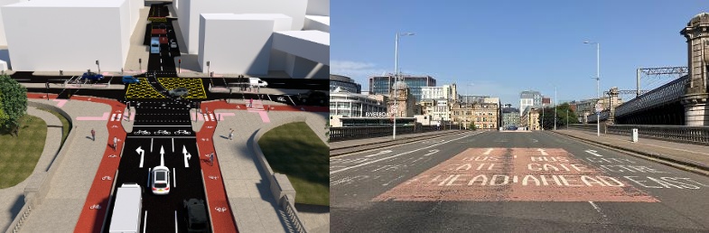 Work starts to prepare Glasgow's George V Bridge for active travel