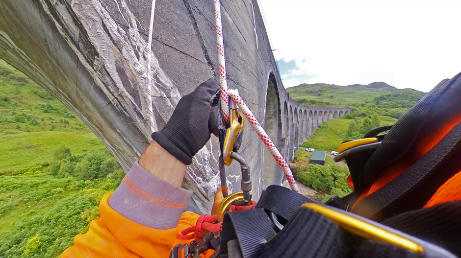 Video: Rope access engineers repair historic Glenfinnan viaduct