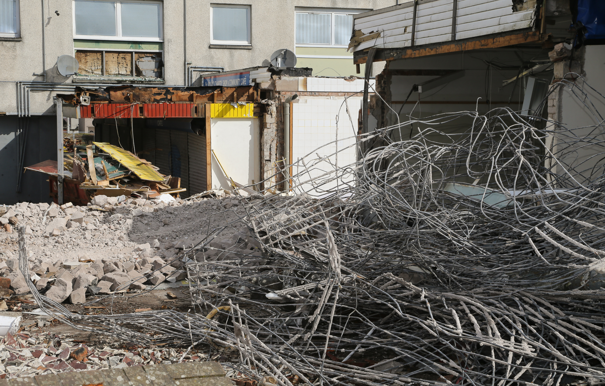 Demolition continues at Glenwood Centre in Glenrothes