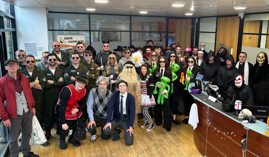 Clark Contracts raise £1,000 for SAMH with Halloween fundraiser