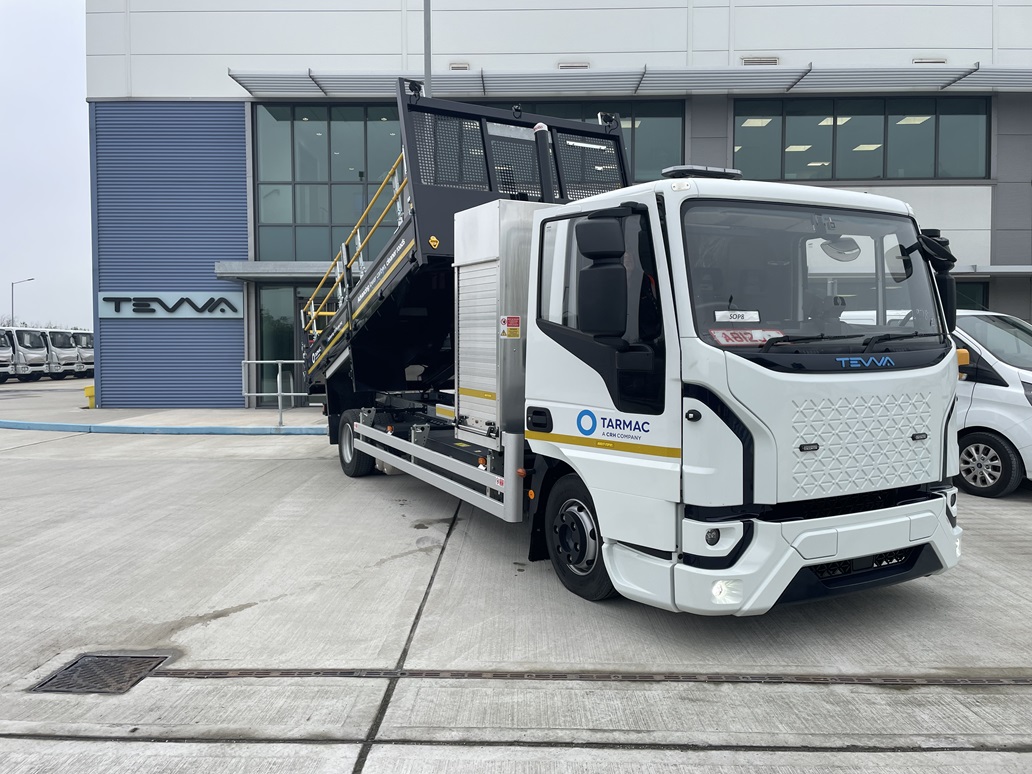 Tarmac trials UK first EV tipper for low emissions transport