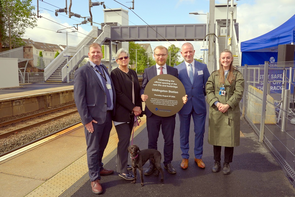 Video: Fully accessible footbridge and lifts open at Uddingston station