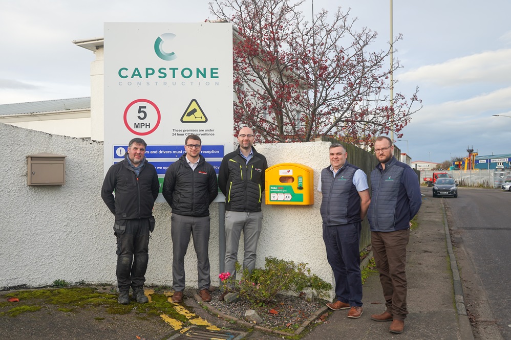 Defibrillator installed at Capstone HQ