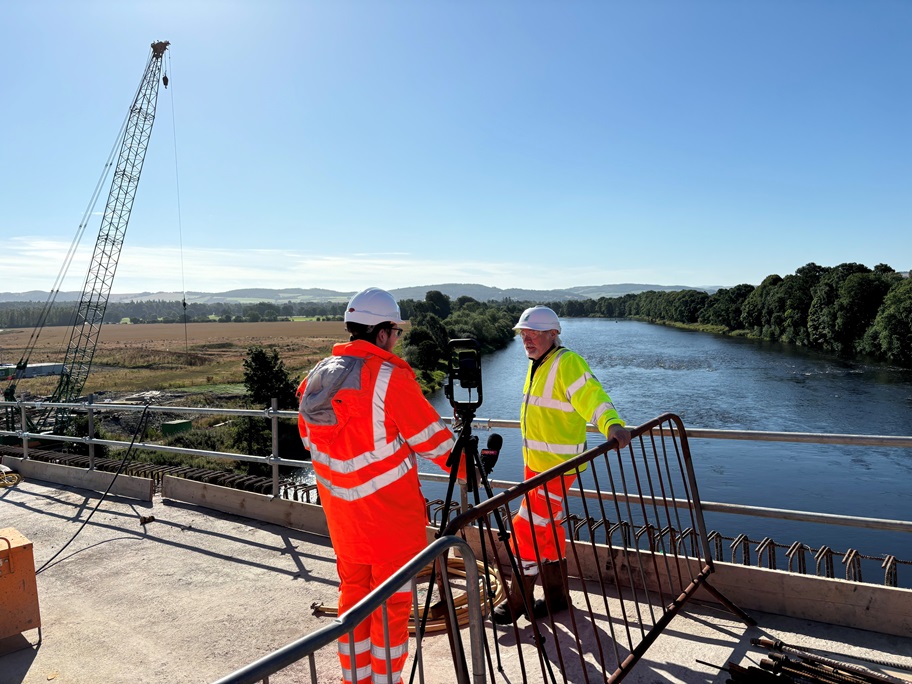 First Minister visits Destiny Bridge to mark Cross Tay Link Road progress