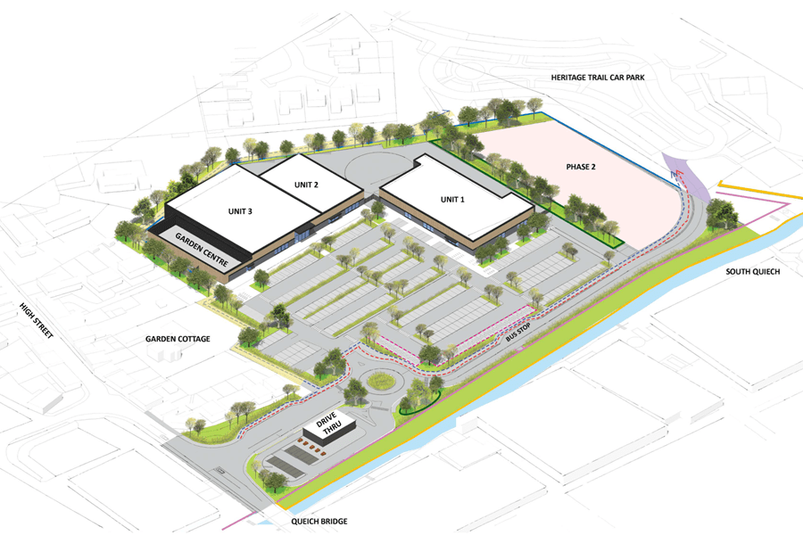 Demolition works begin at Loch Leven retail hub project