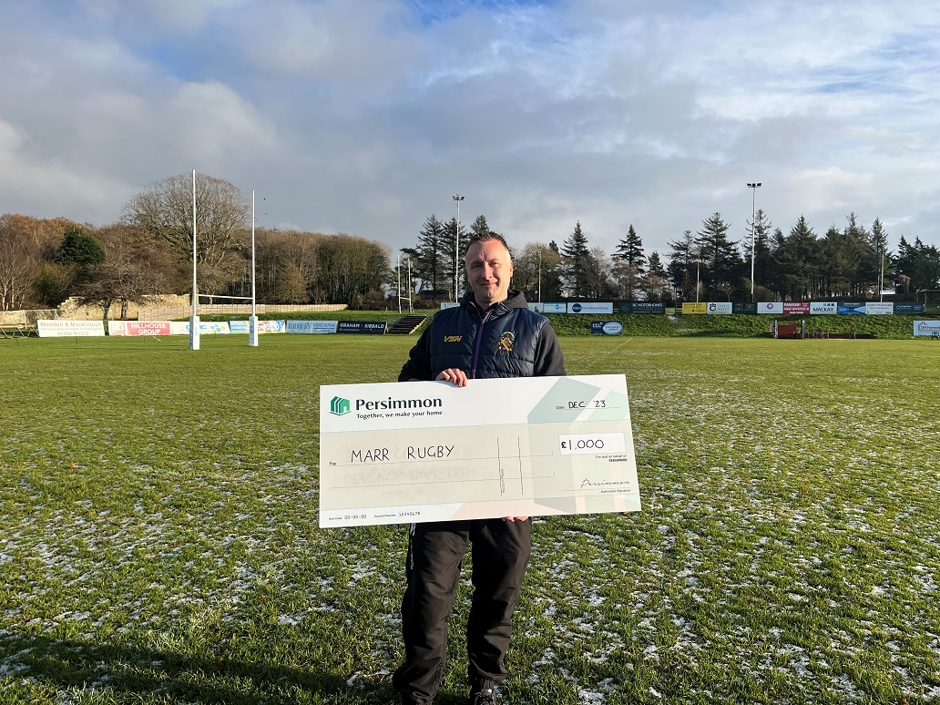 Persimmon donation gets rugby club over fundraising line