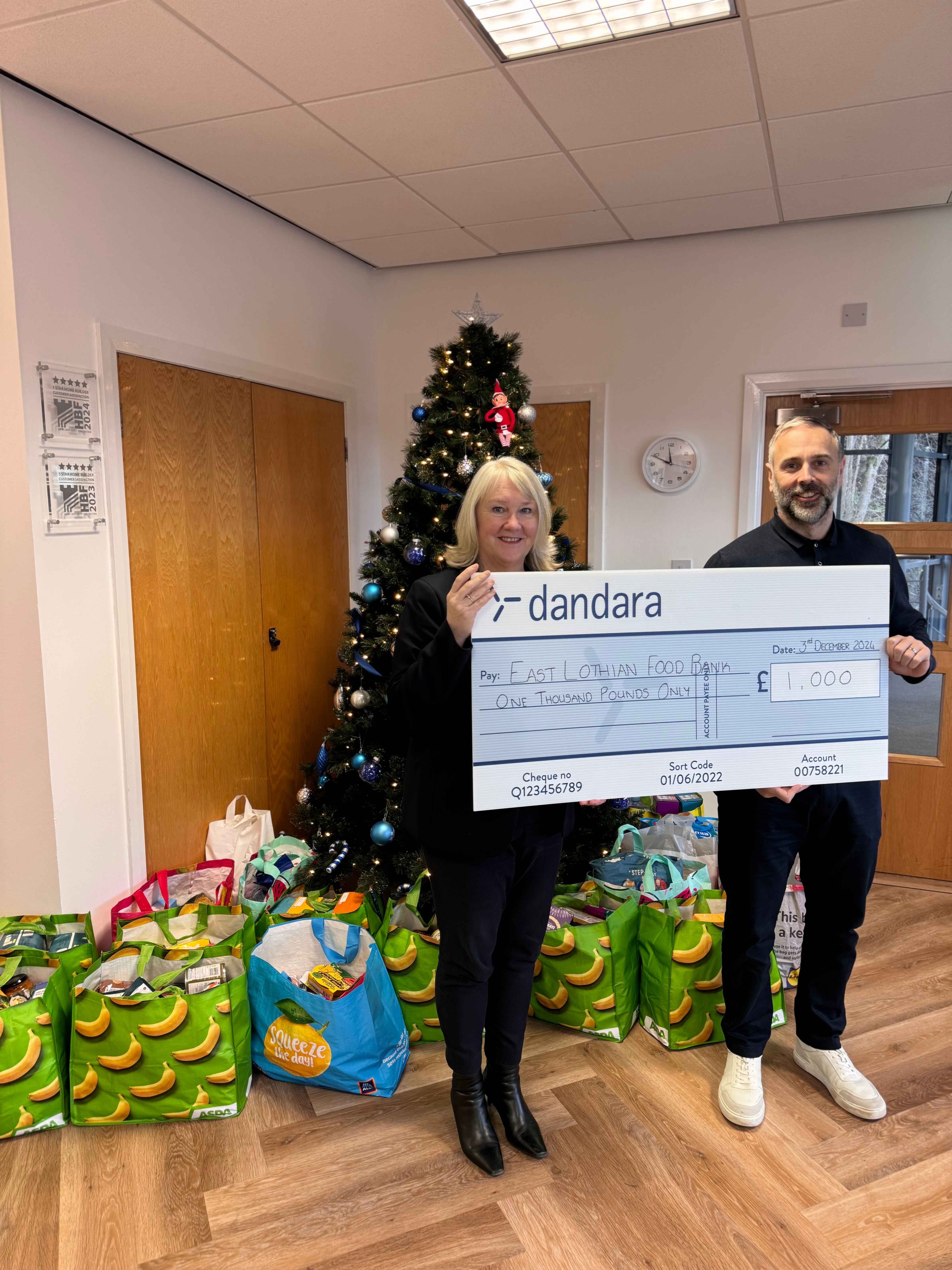 Dandara supports East Lothian foodbank with Christmas donation