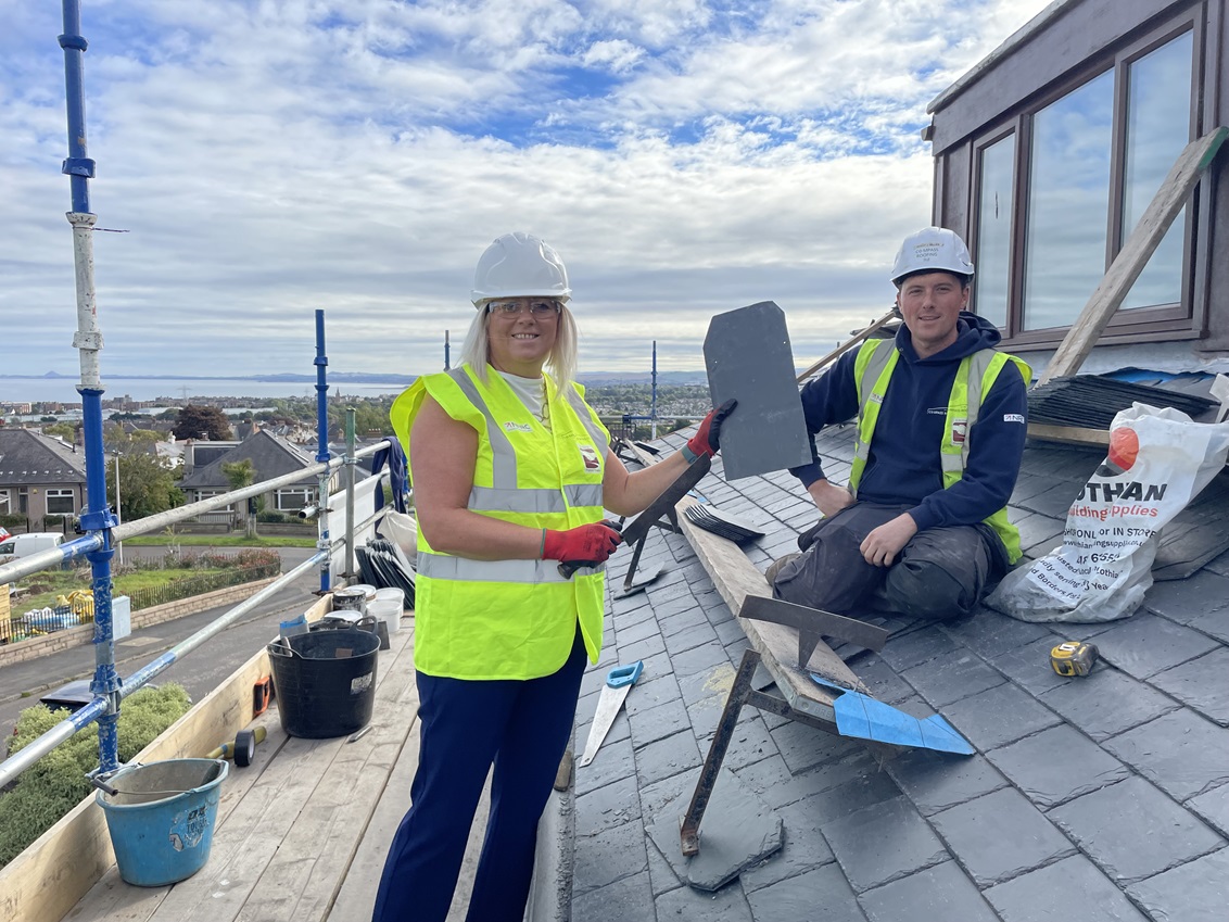 MSP visits site to discuss roofing apprenticeships