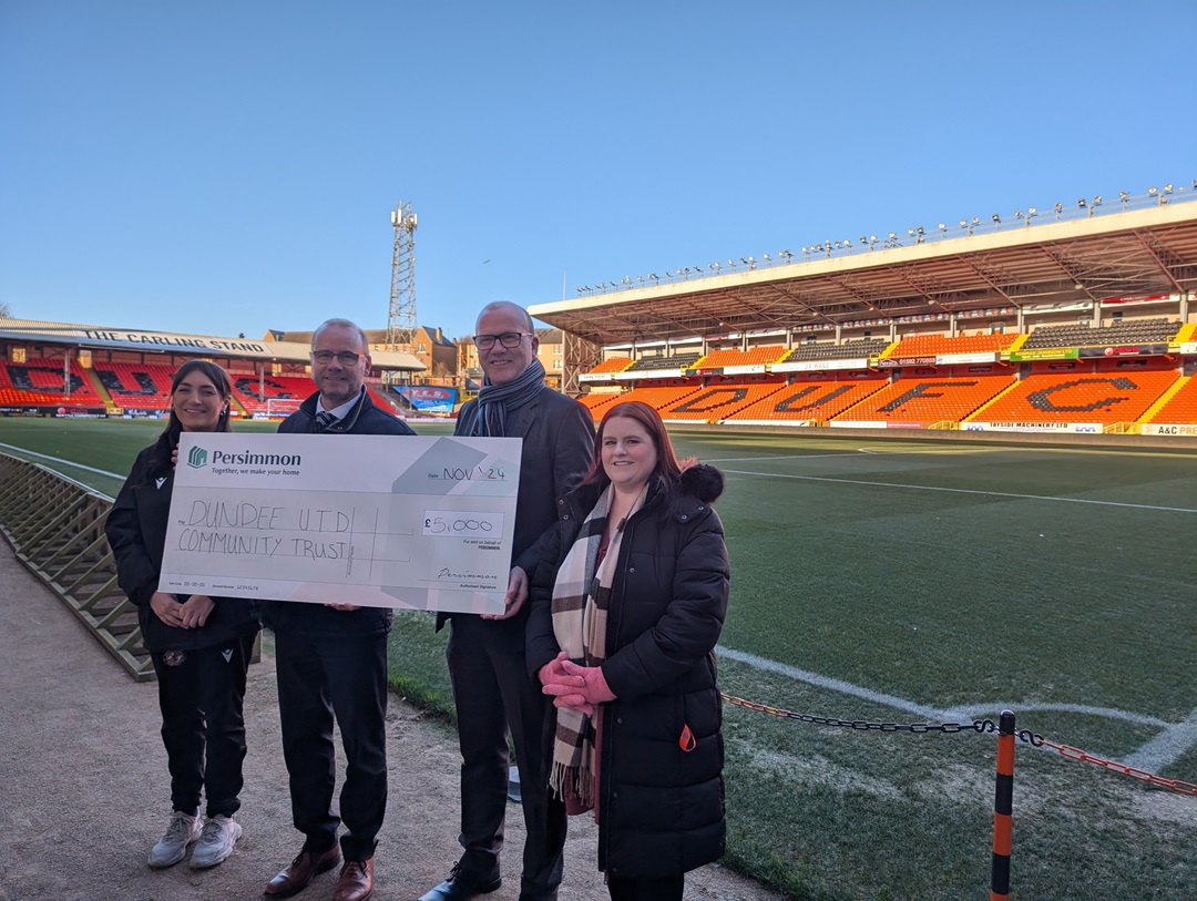 Dundee United Community Trust scores donation from Persimmon