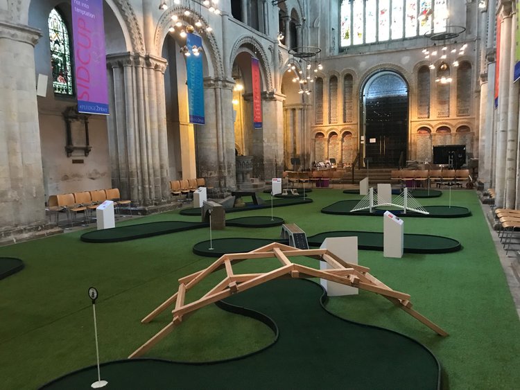 And finally... A holy-in-one! Cathedral opens bridge-themed crazy golf course