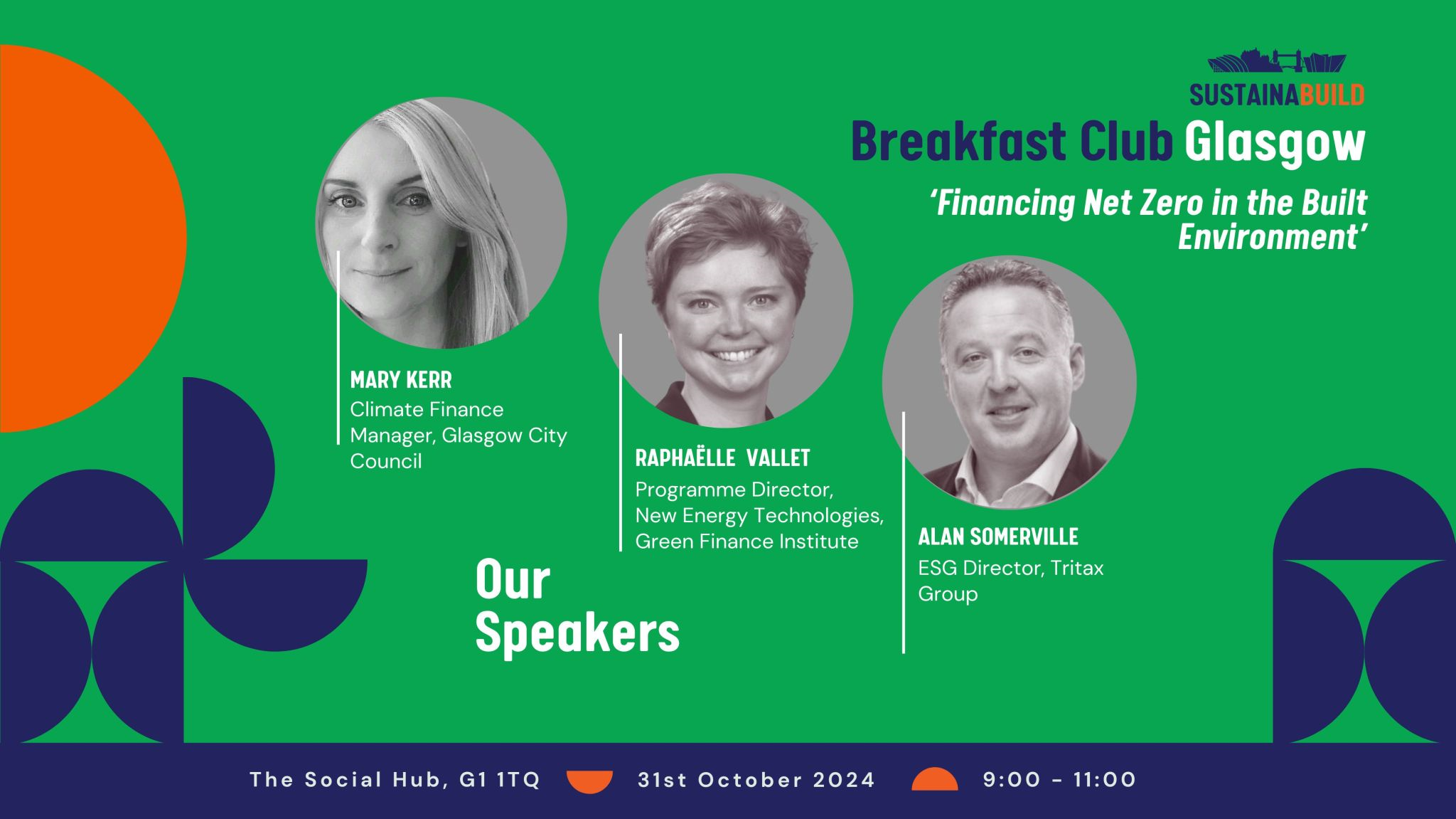 Green finance experts to address Sustainabuild Breakfast Club in Glasgow