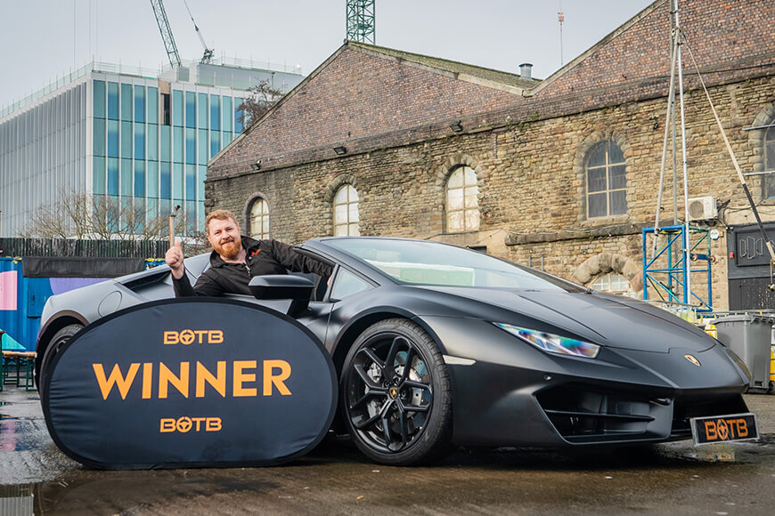 And finally... construction worker wins £164k supercar