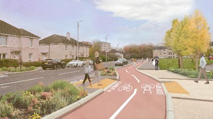 Latest active travel route designs revealed for Connecting Greater Govan