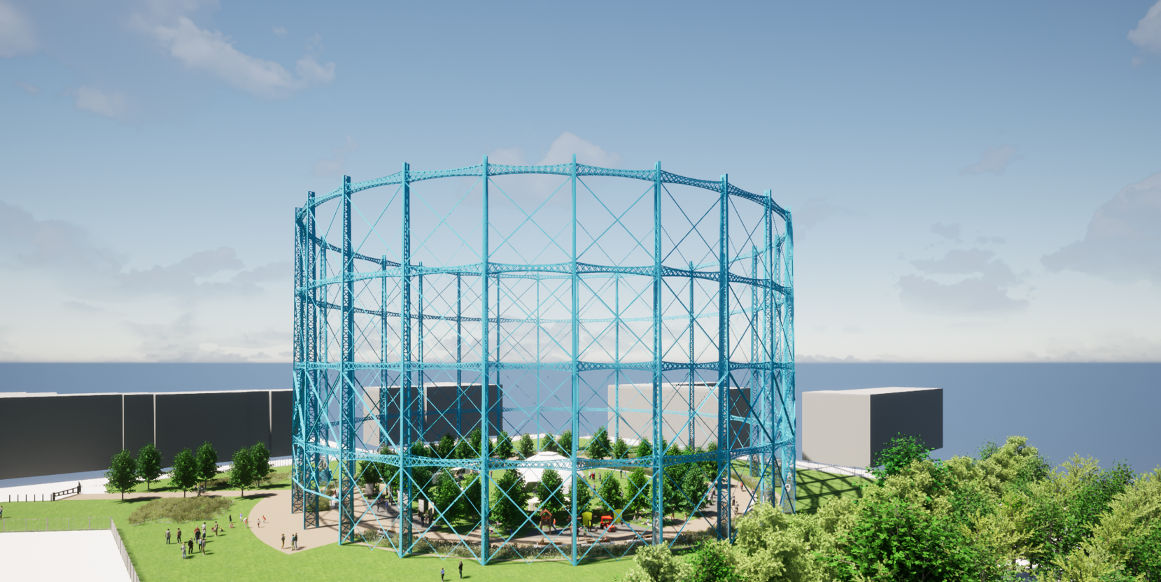 Exhibition of art for Granton gasholder park