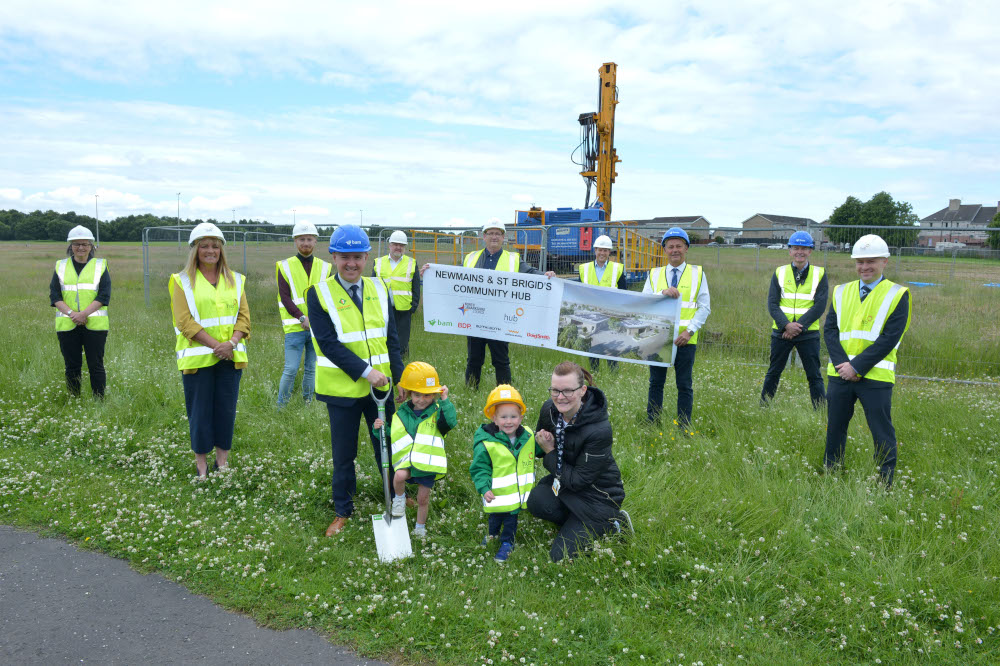 Sod-cutting marks start of £20m Newmains and St Brigid's Community Hub project