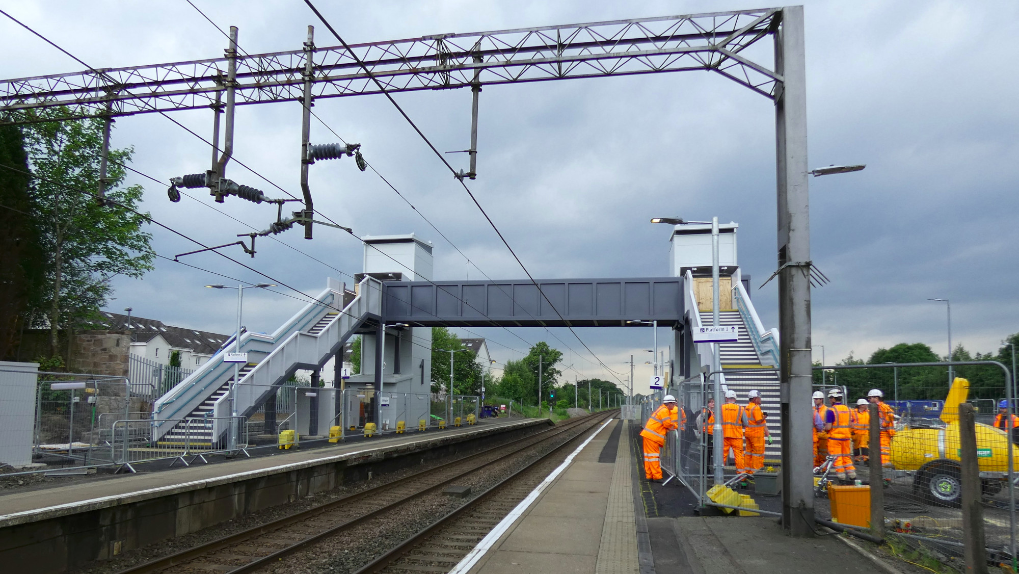 New footbridge opens at Uddingston station